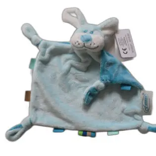 Tutpoppetje/knuffelpoppetje hond blauw met naam