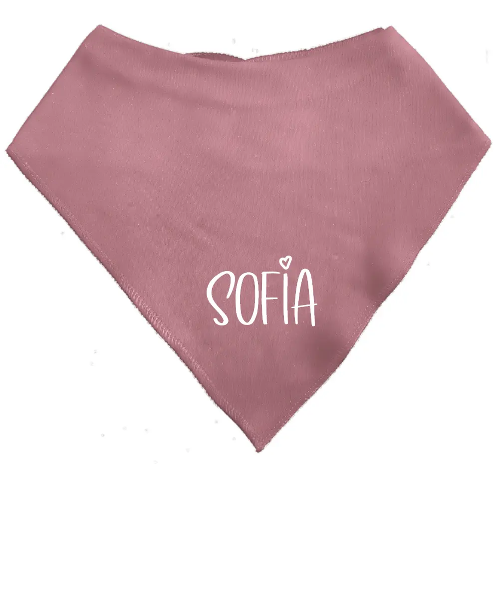 Hallo Baby Bandana roze met naam 1 Bandana roze met naam