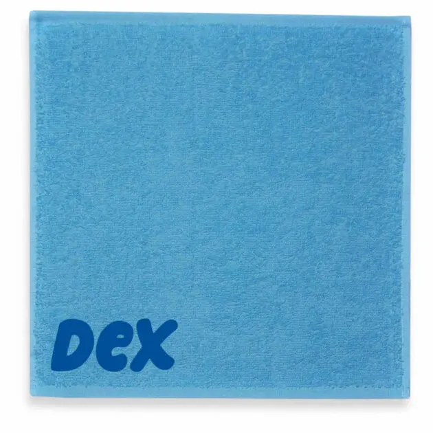 Spuugdoek baby blauw met naam