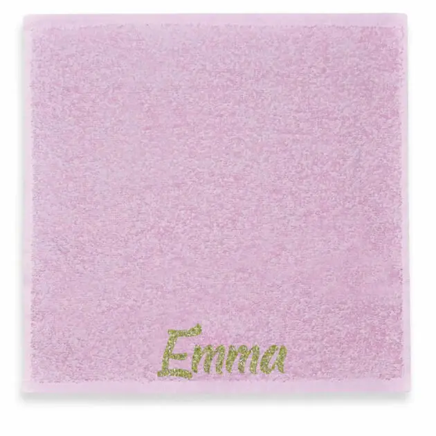 Spuugdoek baby roze met naam