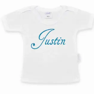 T-shirt korte mouw wit met naam