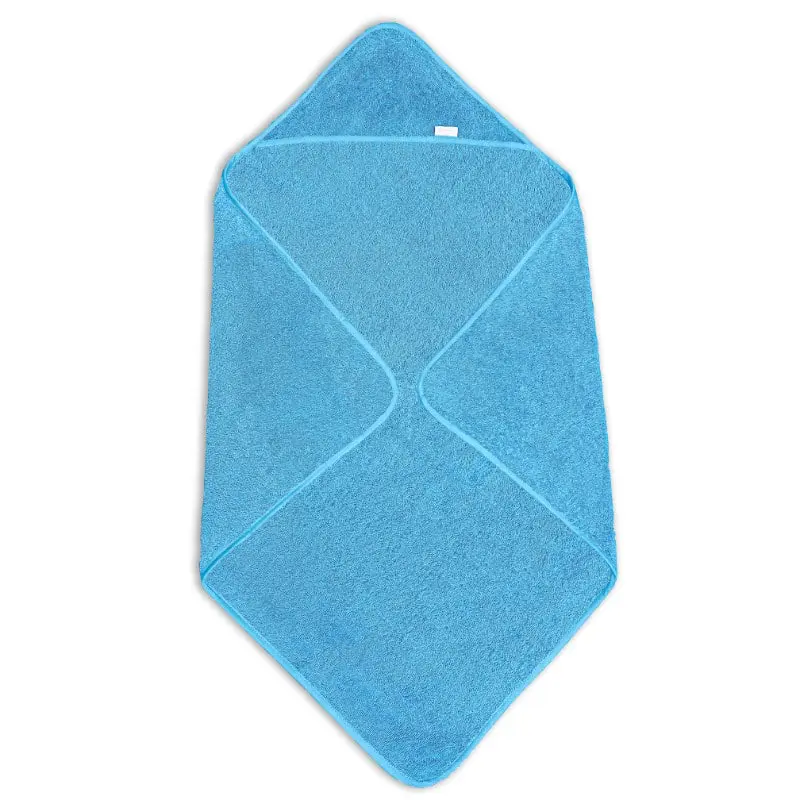 Badcape baby blauw met naam - Afbeelding 3