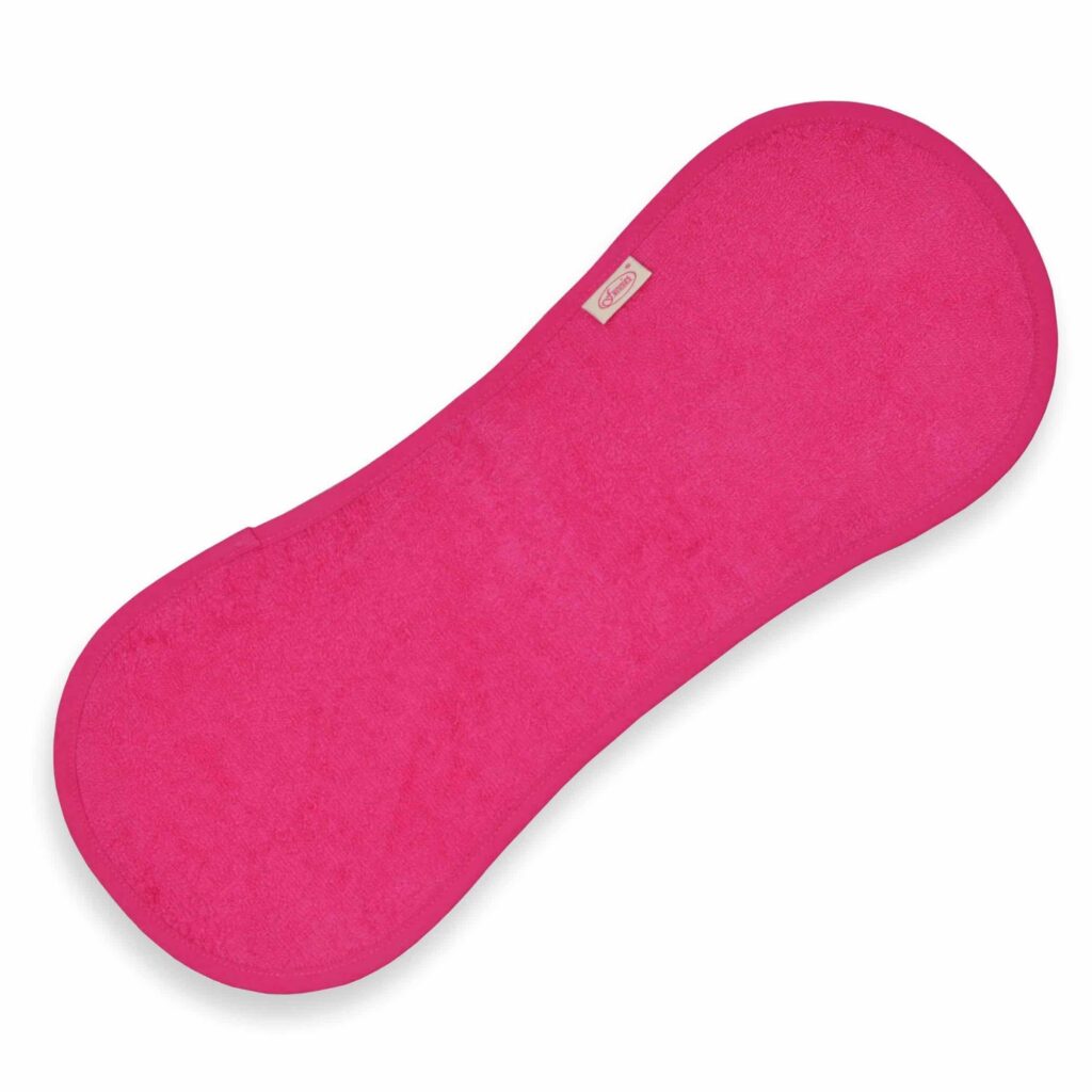 Spuugdoek schouder met naam fuchsia