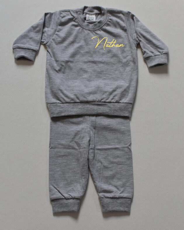 Hallo Baby - Hallo Baby Pyjama grijs 56 62
