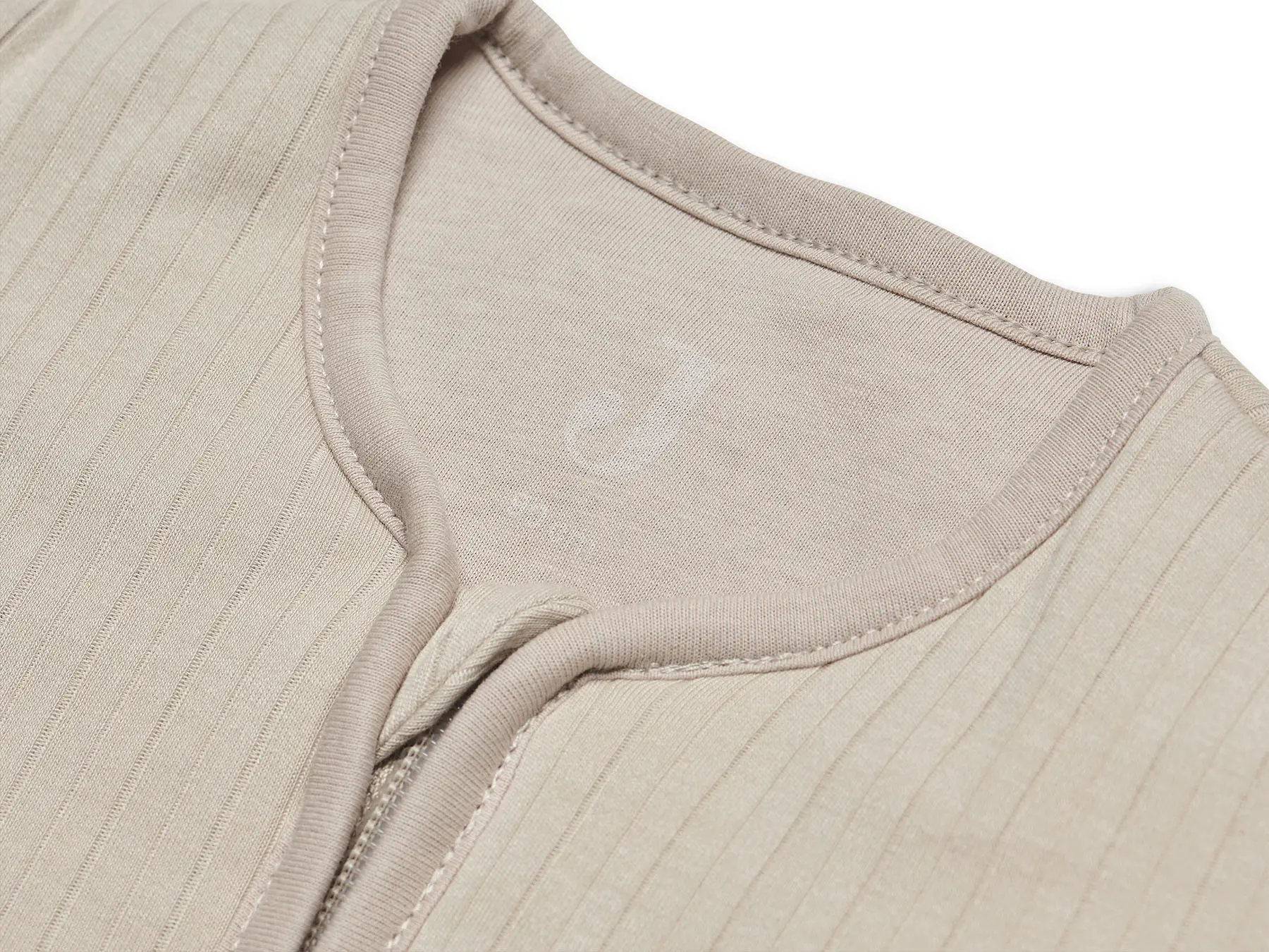 Jollein slaapzak 70cm Basic Stripe Nougat met Afritsbare Mouw met naam - Afbeelding 4