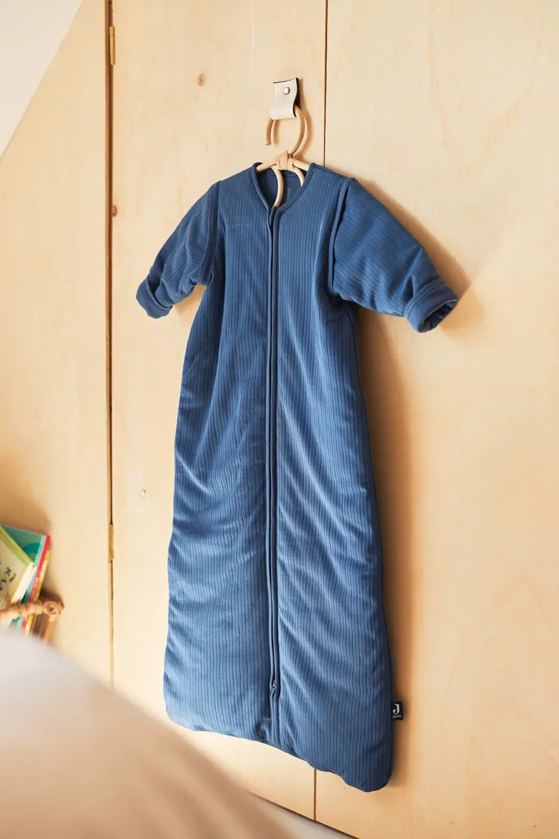 Hallo Baby Jollein slaapzak 70cm Basic Stripe Jeans Blue met Afritsbare Mouw met naam 7 Jollein slaapzak 70cm Basic Stripe Jeans Blue met Afritsbare Mouw met naam - Afbeelding 7