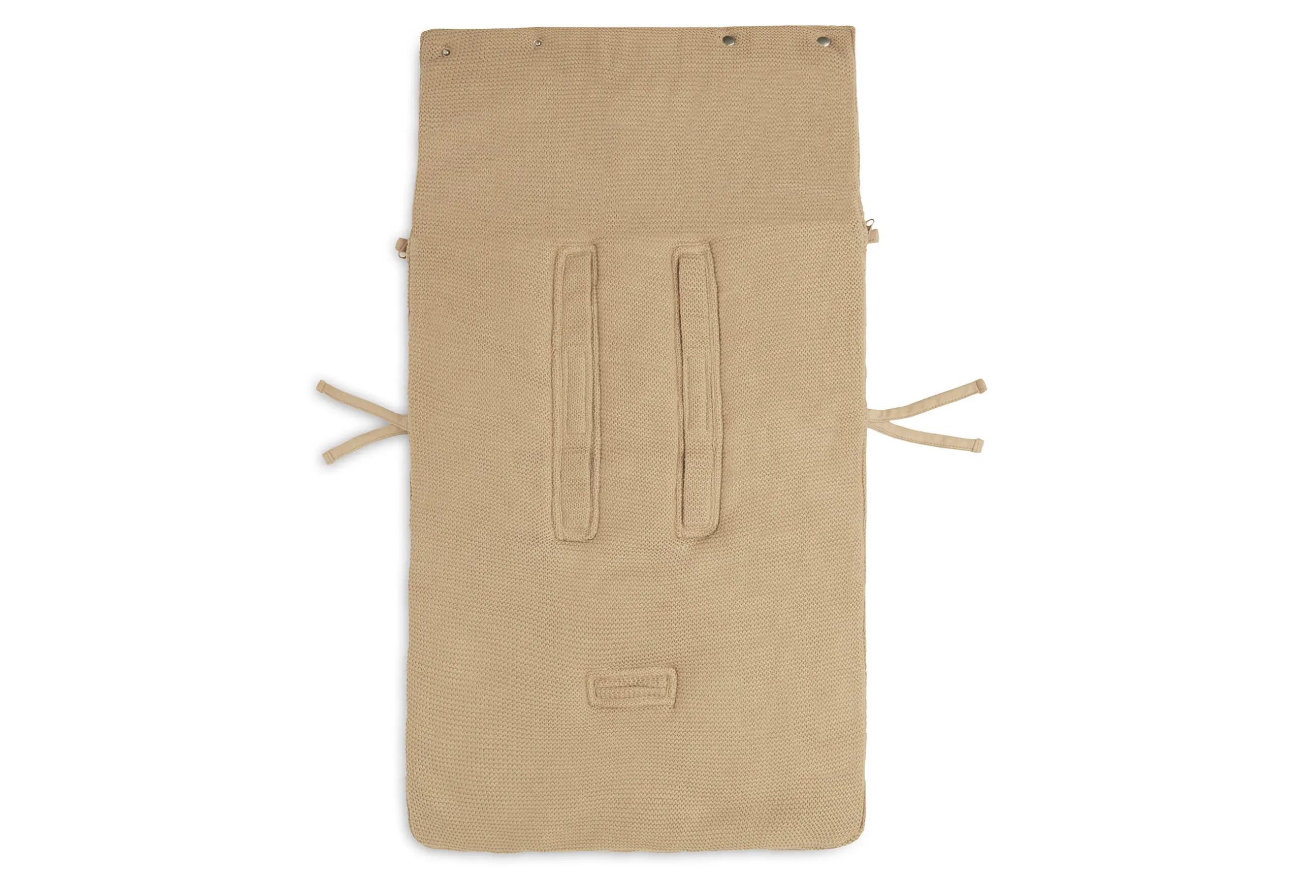Jollein voetenzak voor autostoel en kinderwagen basic knit biscuit met naam - Afbeelding 5