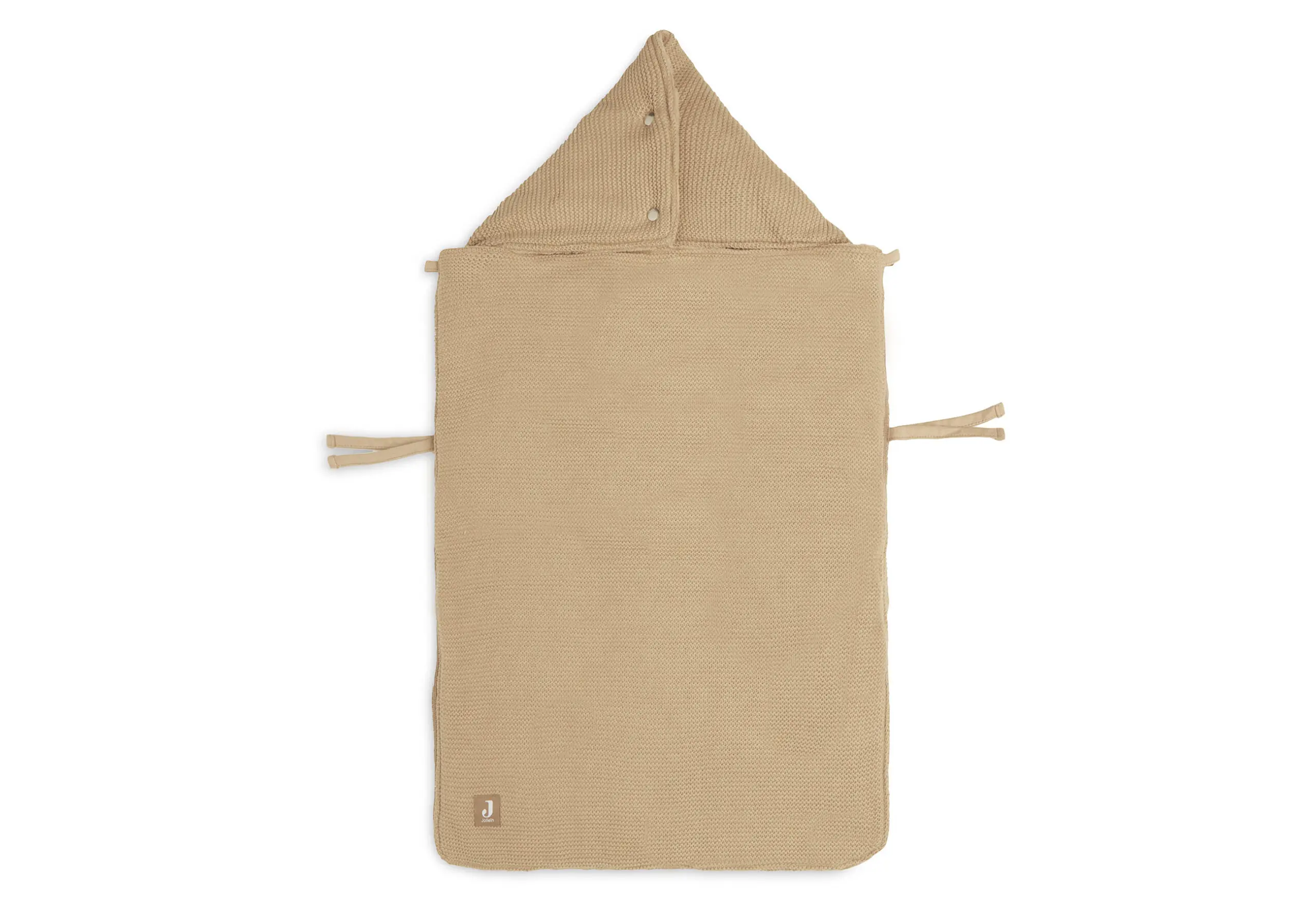 Jollein voetenzak voor autostoel en kinderwagen basic knit biscuit met naam - Afbeelding 6