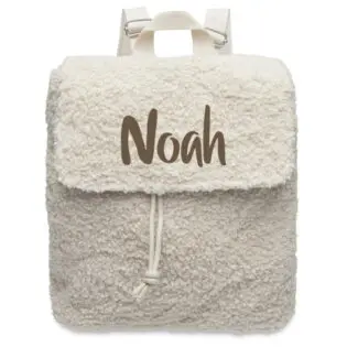 Jollein rugzak boucle naturel met naam