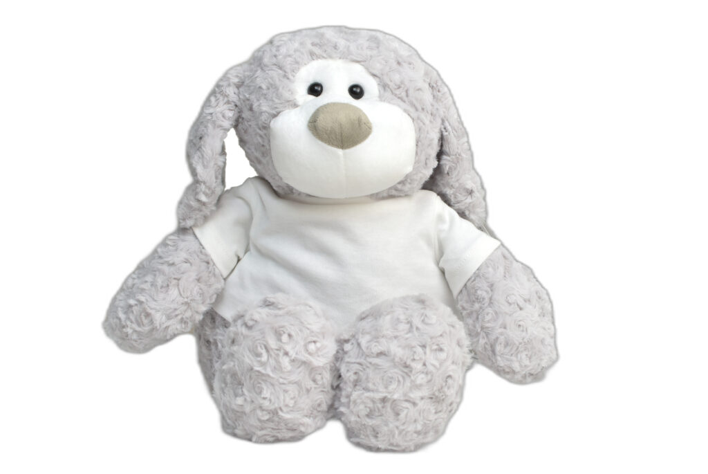 Knuffel hond met naam t-shirt hallo baby