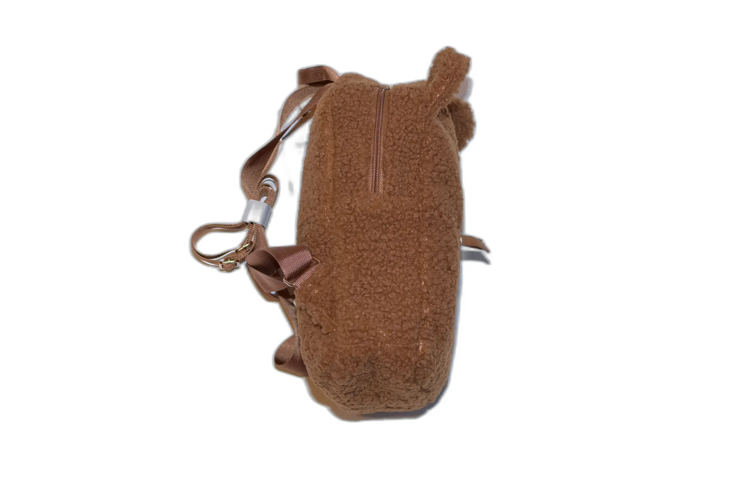 Teddy rugzak met naam oortjes - bruin - Afbeelding 3