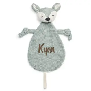 Jollein knuffeldoekje hert ash green met naam