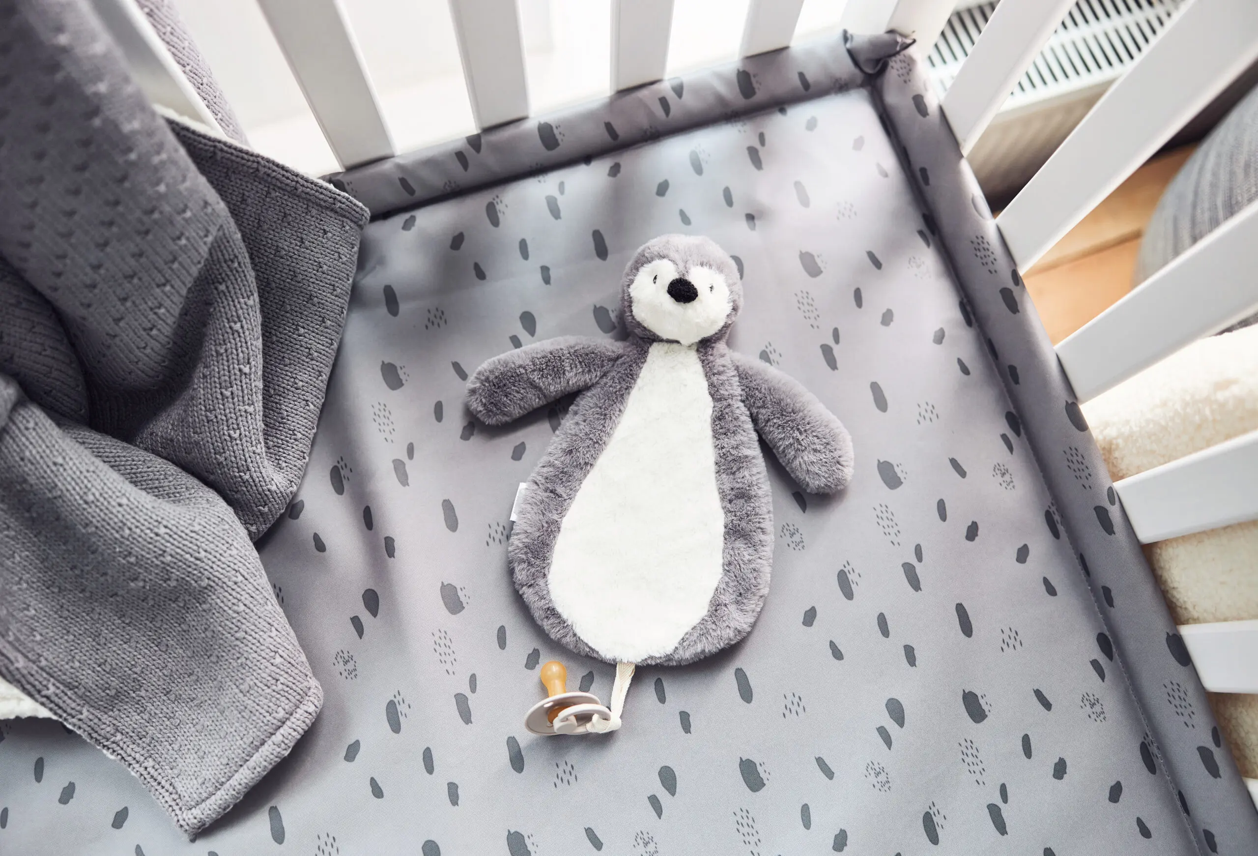 Hallo Baby Jollein speendoekje pinguïn storm grey met naam 3 Jollein speendoekje pinguïn storm grey met naam - Afbeelding 3