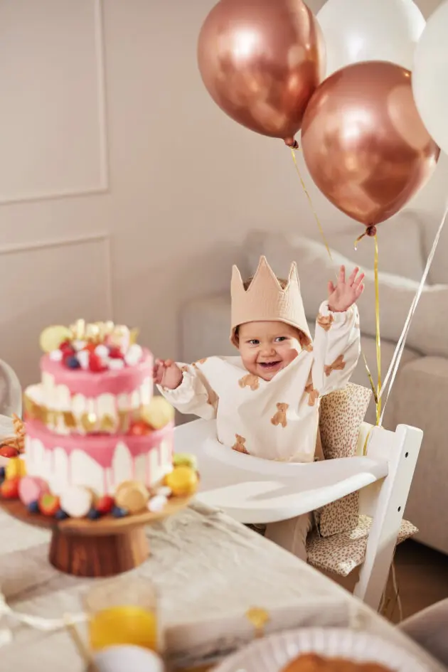 Jollein verjaardagskroon met naam party collection biscuit - Afbeelding 7