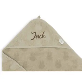 Jollein badcape Nijntje met naam groen