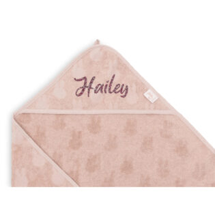 Jollein badcape Nijntje met naam roze