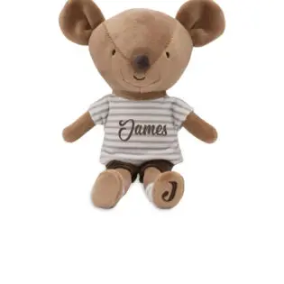 Jollein knuffel met naam Mouse Jackie