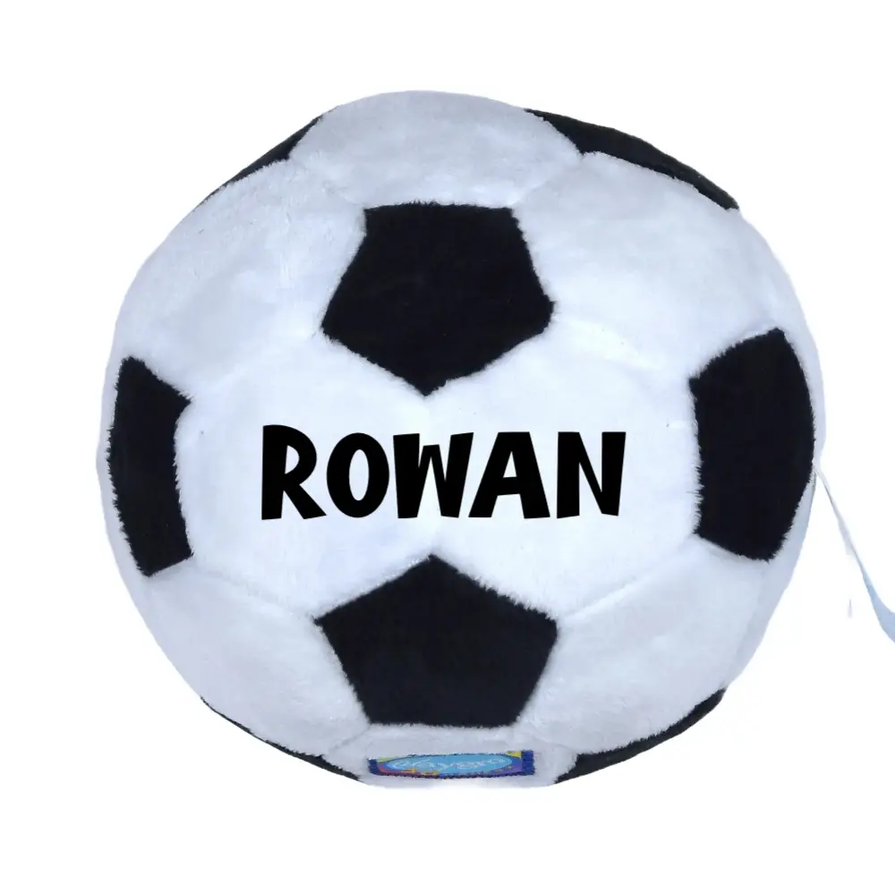 Mijn Eerste Voetbal met Naam - Zachte Playgro Rammelbal voorkant