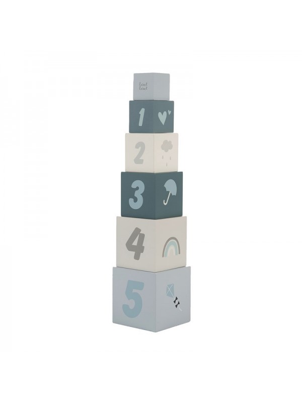 Hallo Baby - label label stacking blocks numbers blue