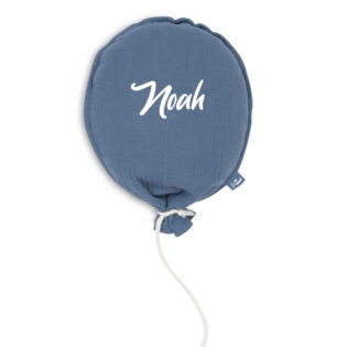 Jollein ballon met naam party collection Jeans Blue