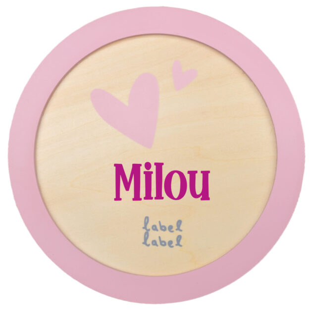 Hallo Baby - Hallo Baby Label Label houten thee set met naam roze