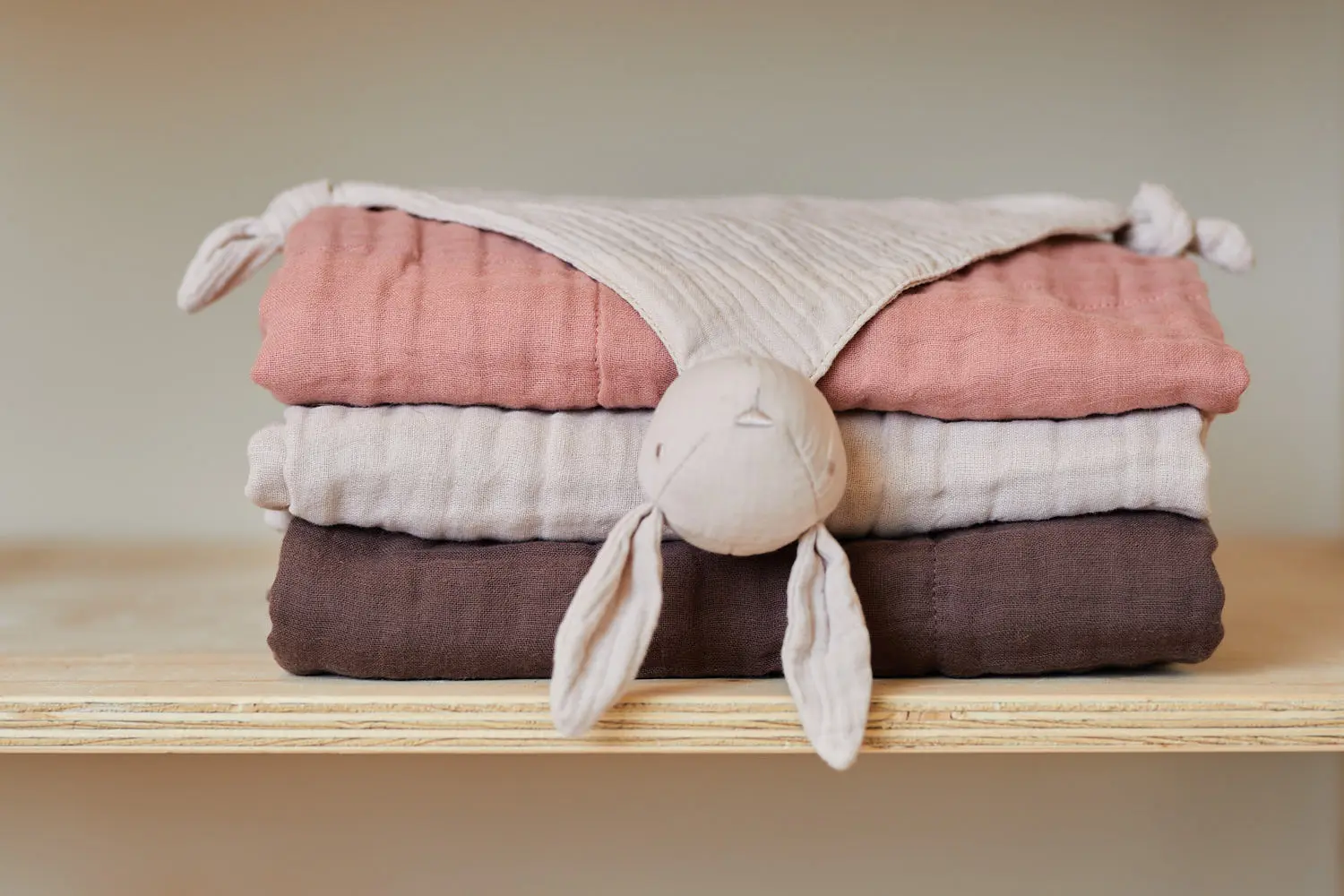 Jollein speendoekje met naam Bunny Ears Nougat - Afbeelding 7
