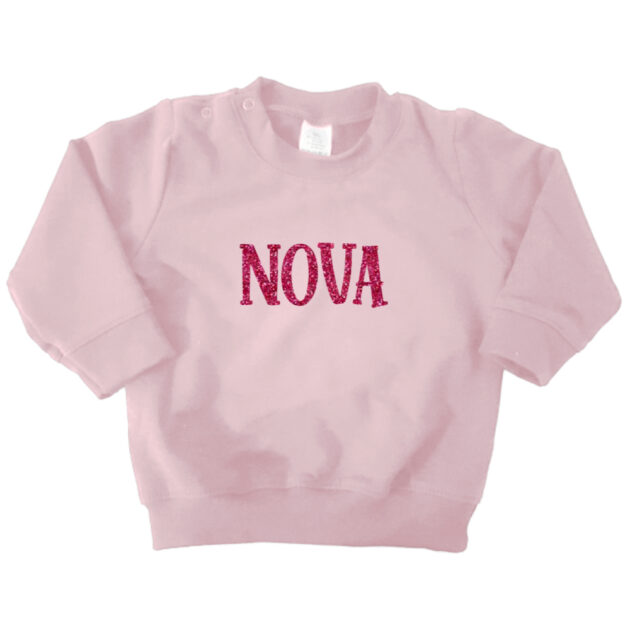 Hallo Baby - Hallo Baby Sweater met naam roze