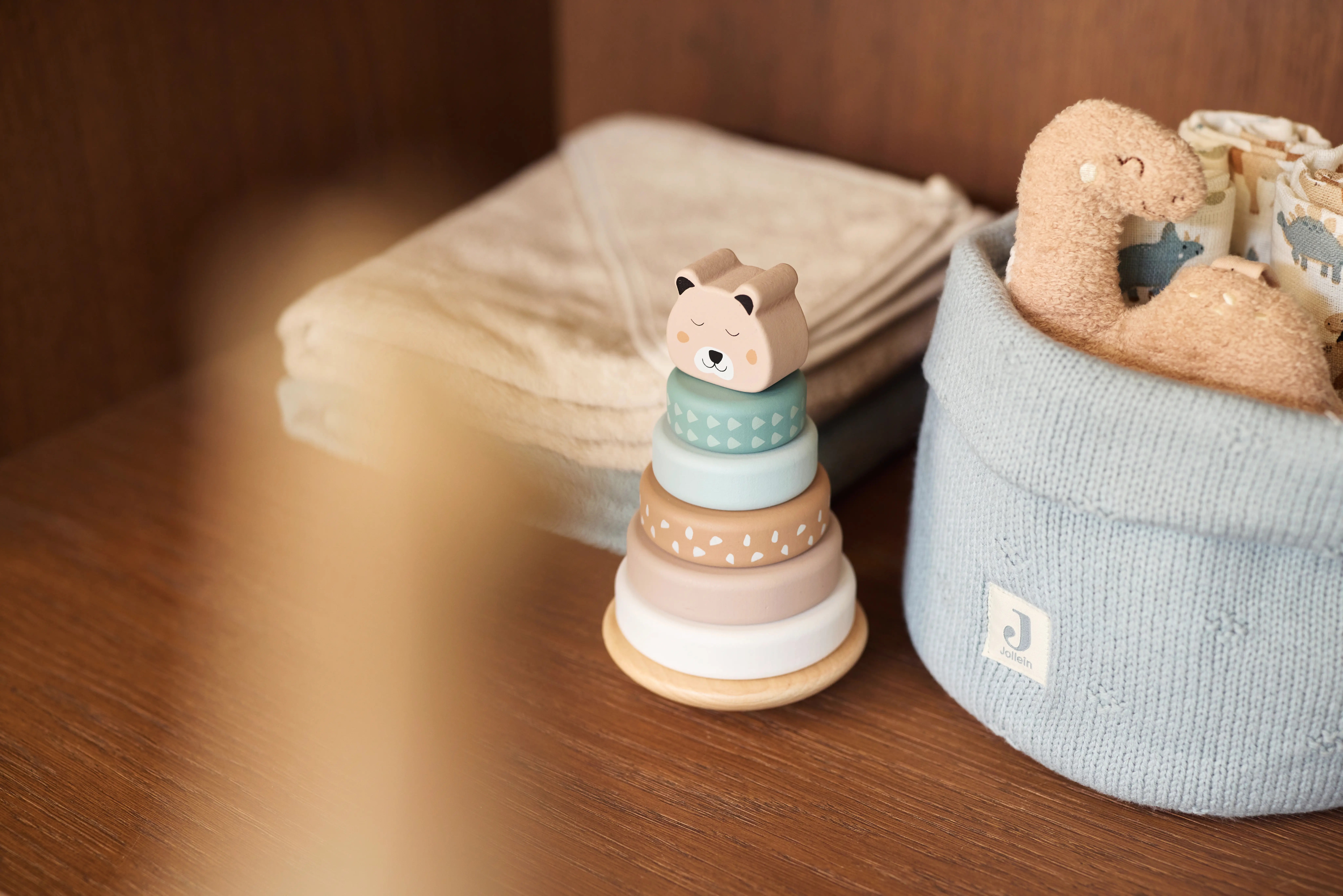 Jollein houten Tuimelstapelaar / stapeltoren met naam Jungle Jambo - Afbeelding 6