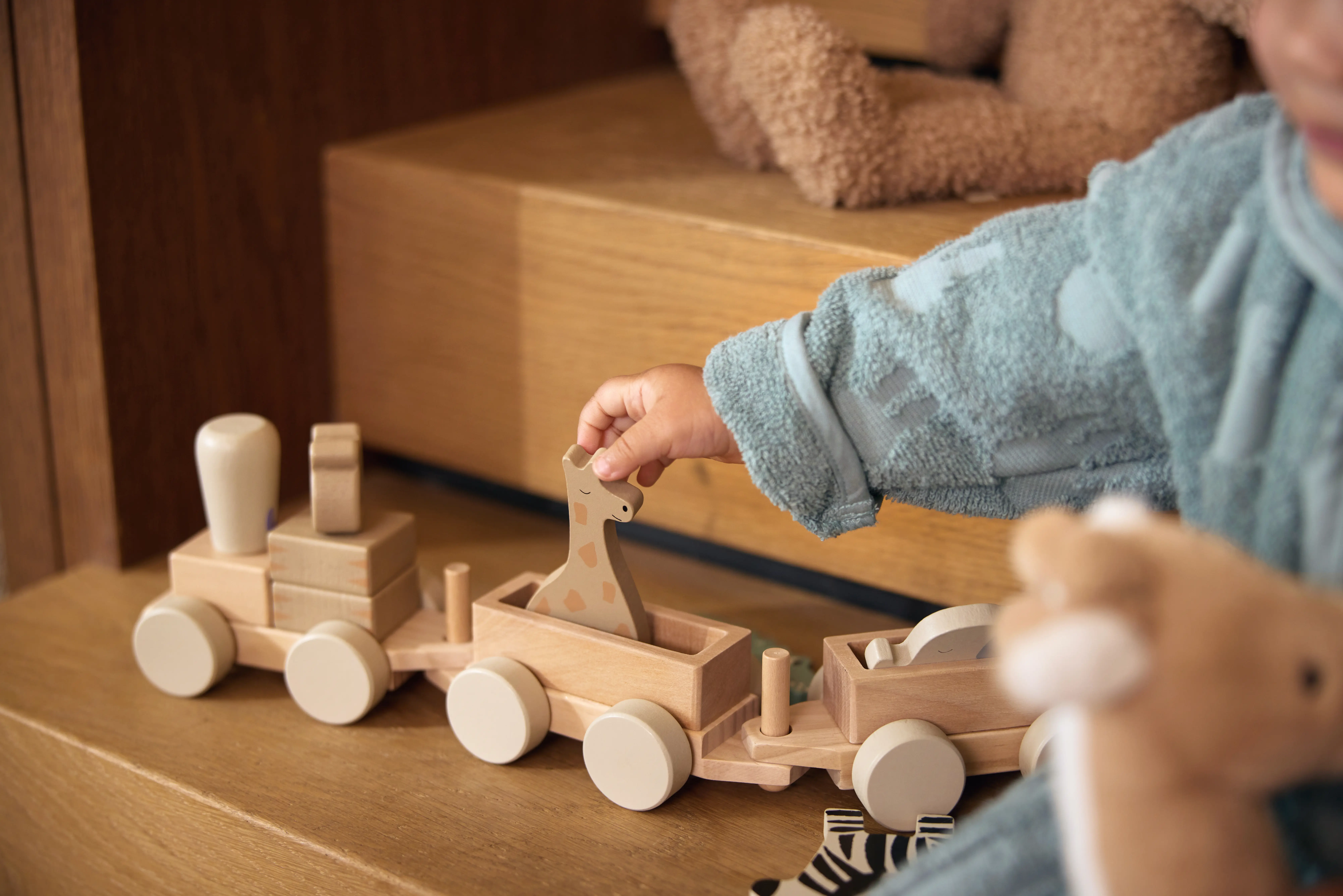 Hallo Baby Jollein houten Speelgoedtrein met naam Jungle Jambo 8 Jollein houten Speelgoedtrein met naam Jungle Jambo - Afbeelding 8