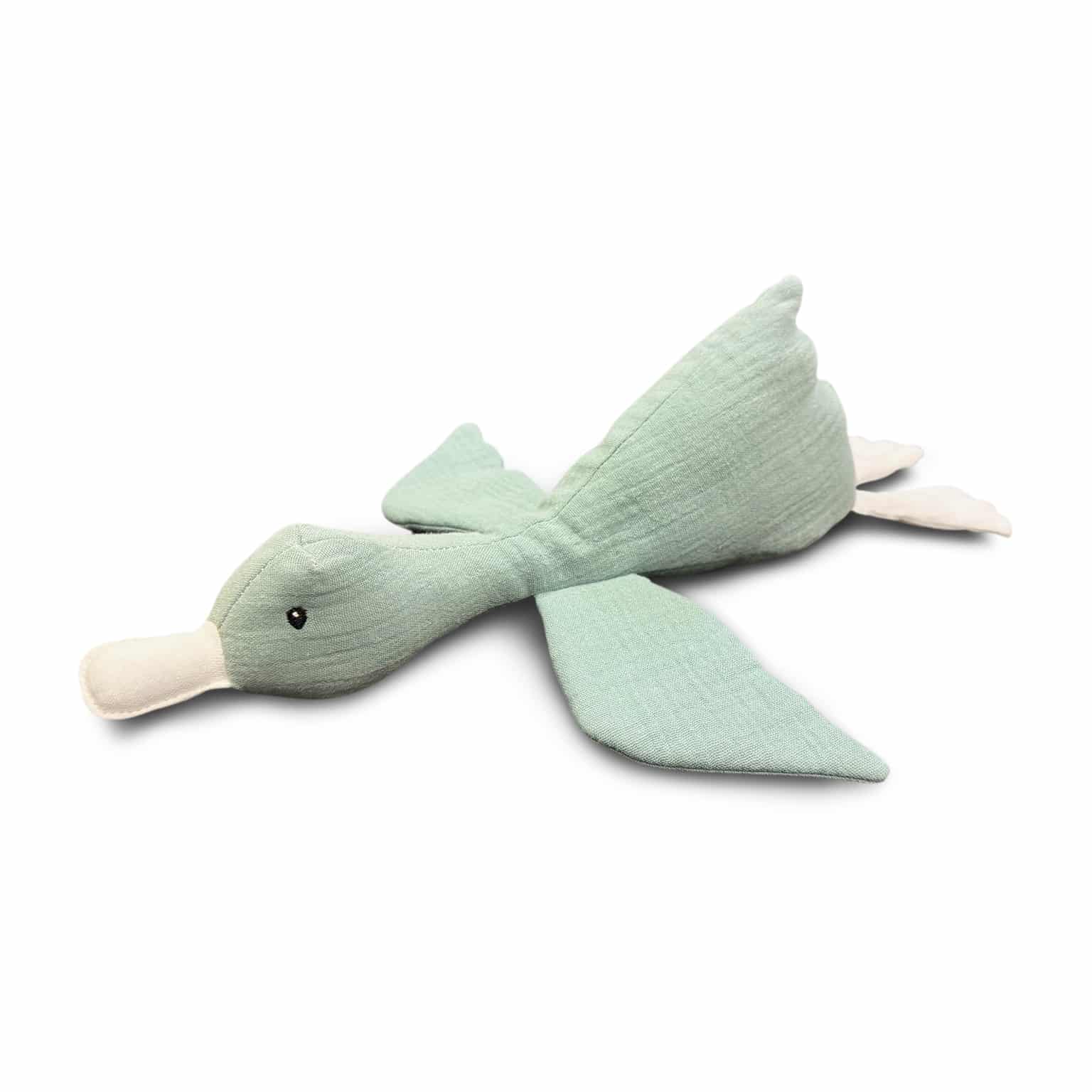 Hallo Baby Knuffel met naam Eend Stone green 2 Knuffel met naam Eend Stone green