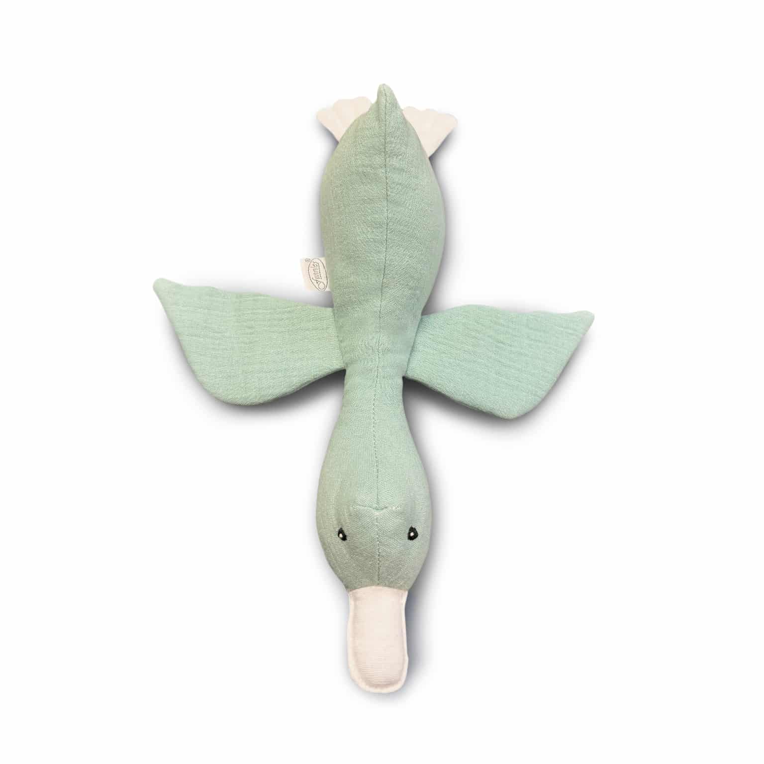 Hallo Baby Knuffel met naam Eend Stone green 4 Knuffel met naam Eend Stone green