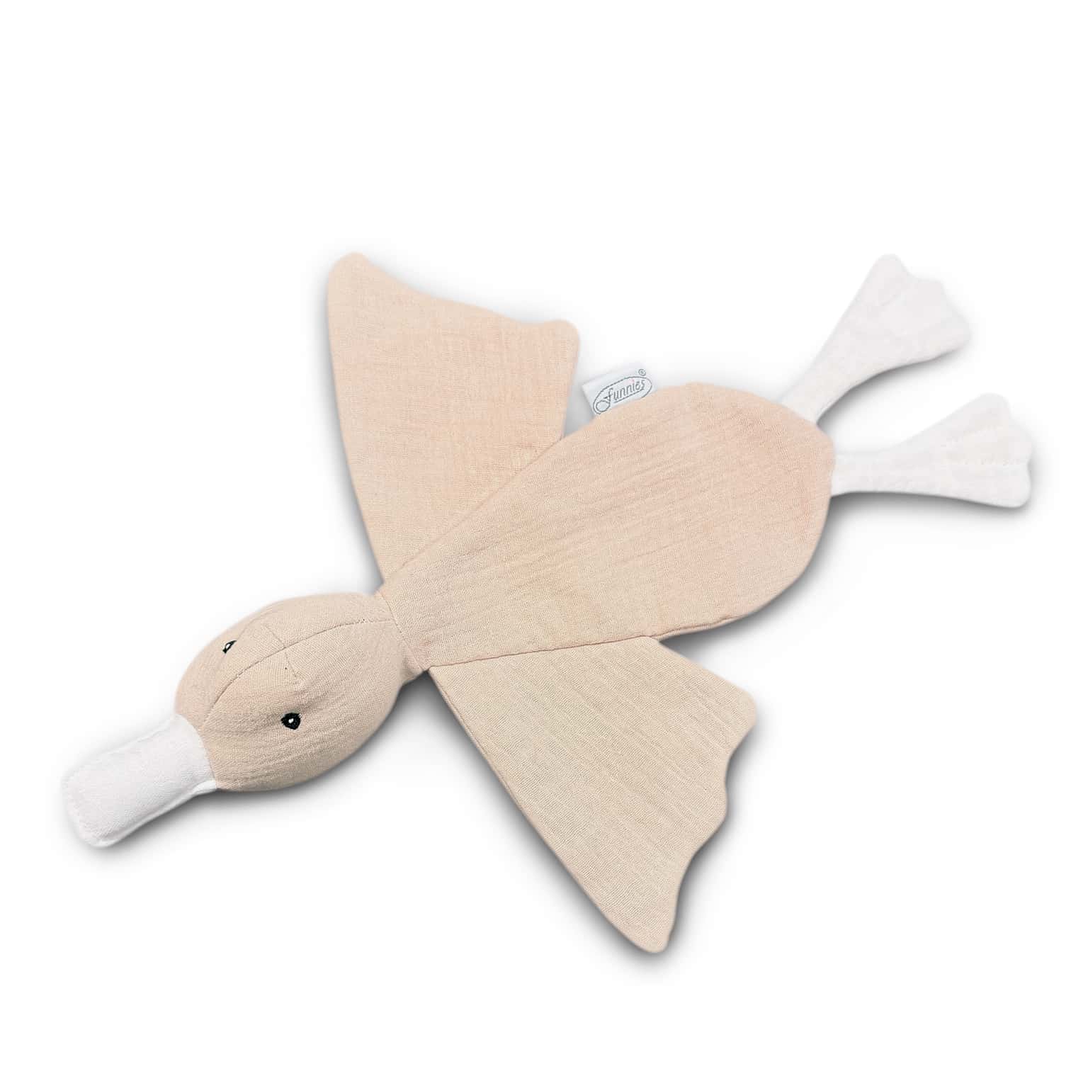 Hallo Baby Tutdoekje met naam Eend Cream 2 Tutdoekje met naam Eend Cream