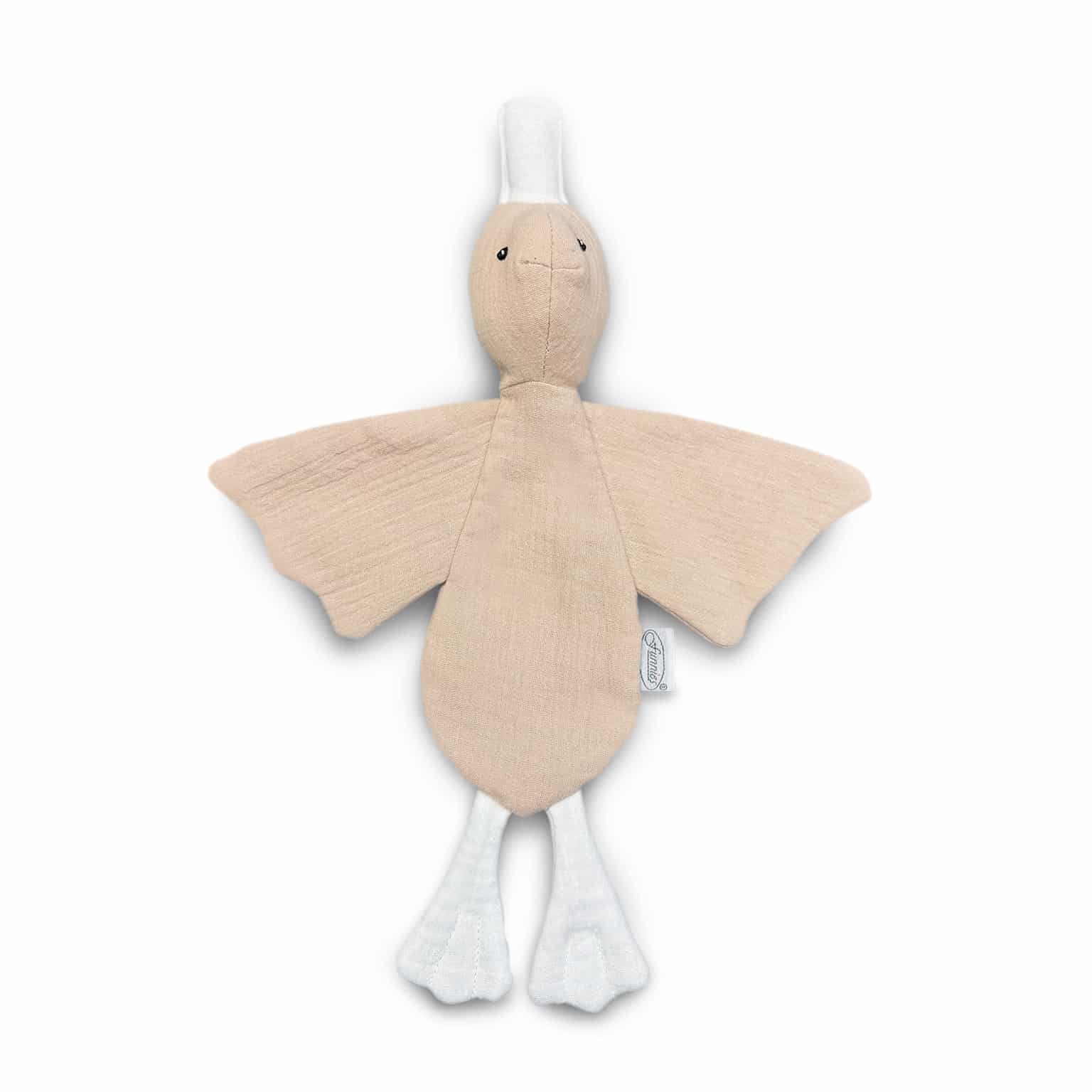 Hallo Baby Tutdoekje met naam Eend Cream 3 Tutdoekje met naam Eend Cream