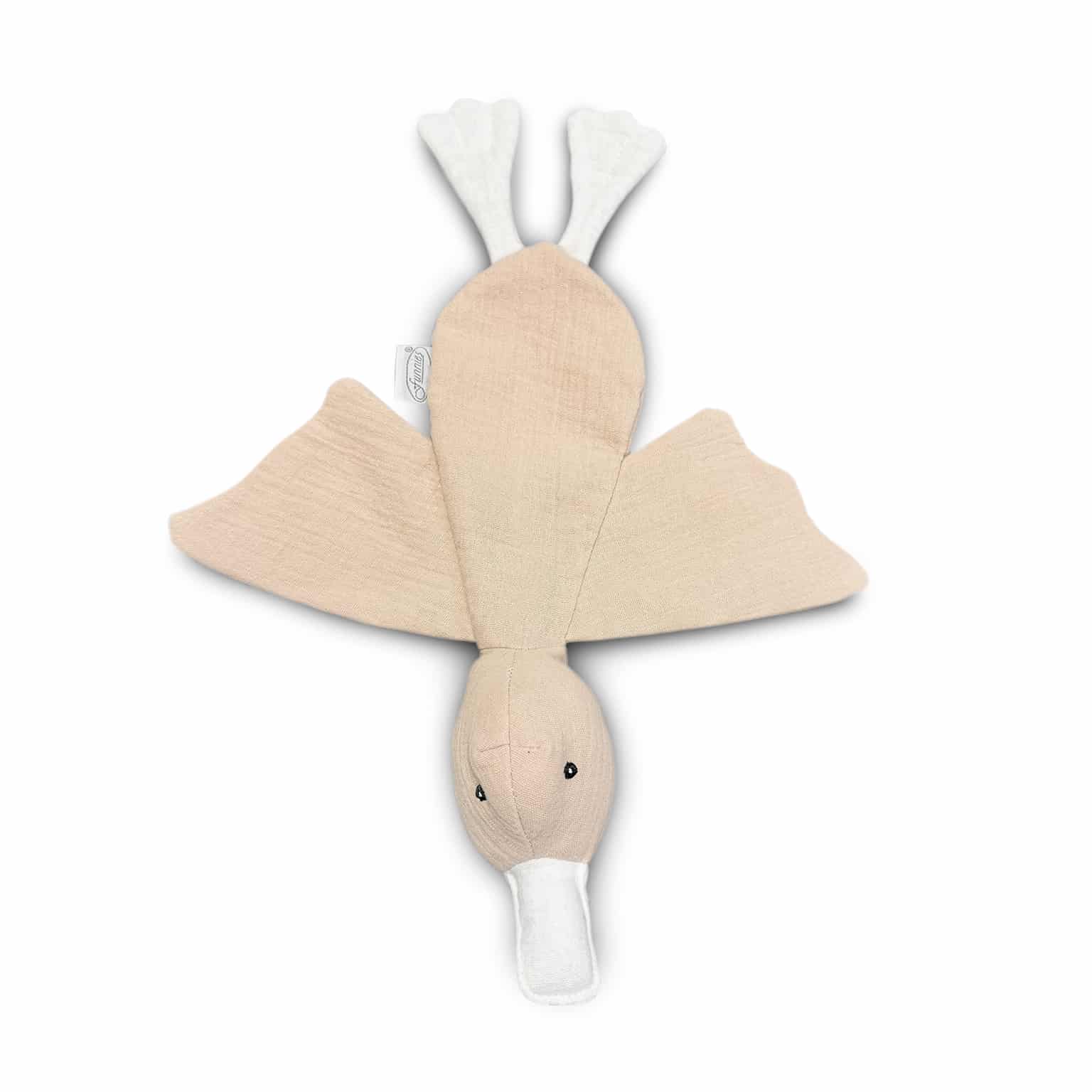 Hallo Baby Tutdoekje met naam Eend Cream 4 Tutdoekje met naam Eend Cream