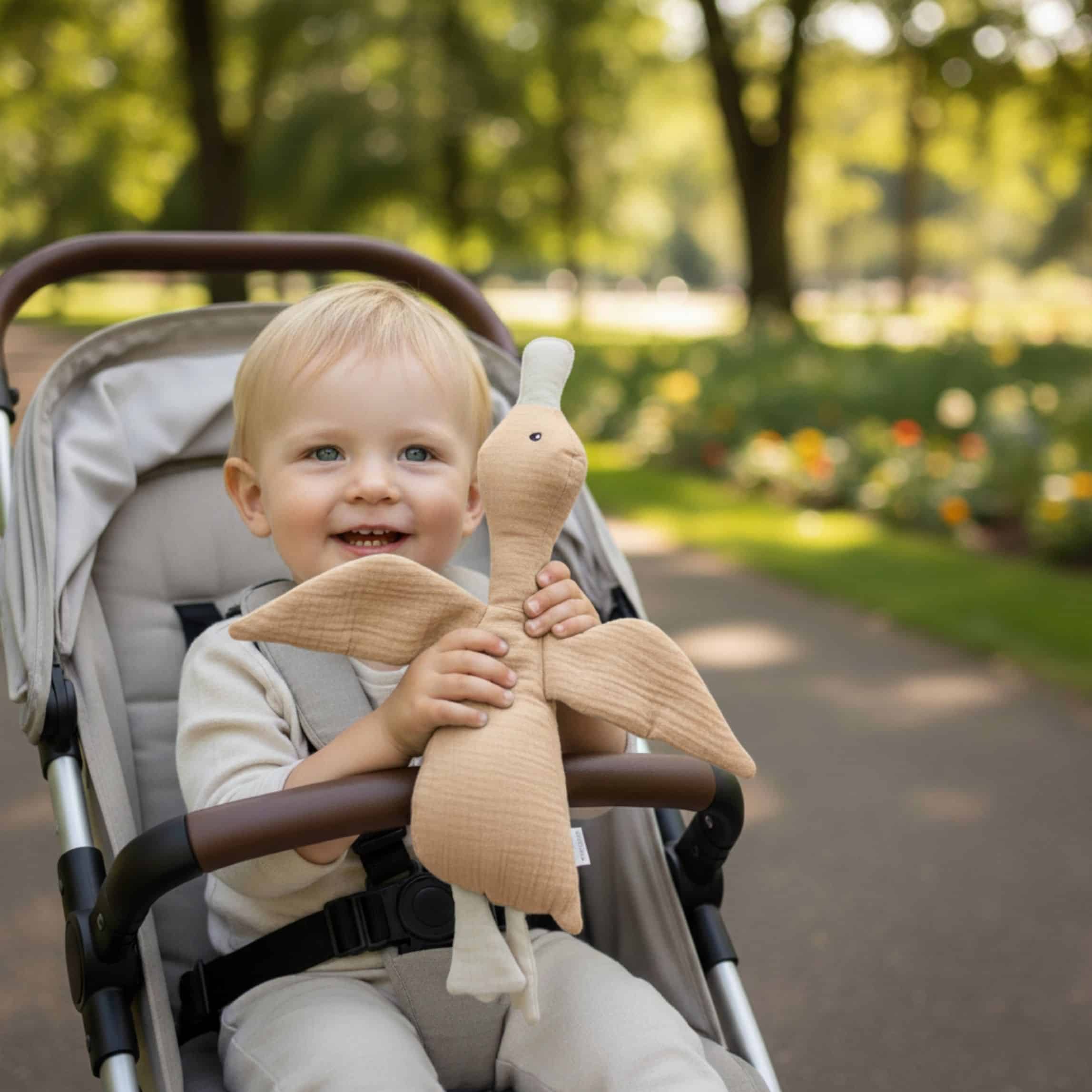 Hallo Baby Knuffel met naam Eend Cream 3 Knuffel met naam Eend Cream - Afbeelding 3