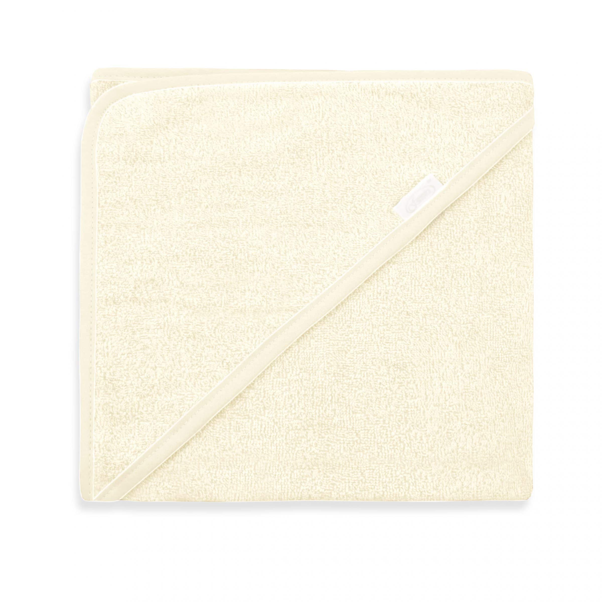 Hallo Baby Badcape ecru met naam 3 Badcape ecru met naam