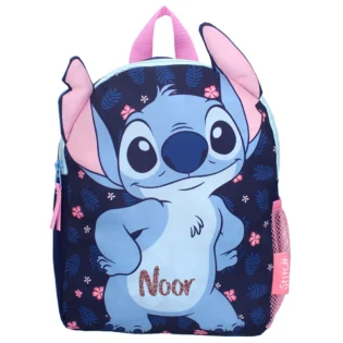 Disney Stitch Fluffy Friends rugzak met naam - voorkant