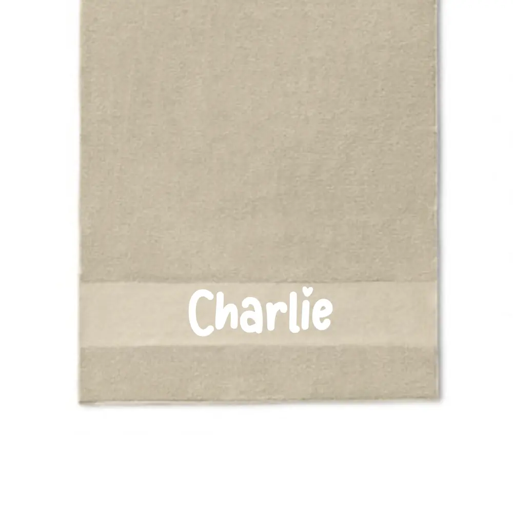 Hallo Baby Handdoek met naam Cream 4 Handdoek met naam Cream - Afbeelding 4