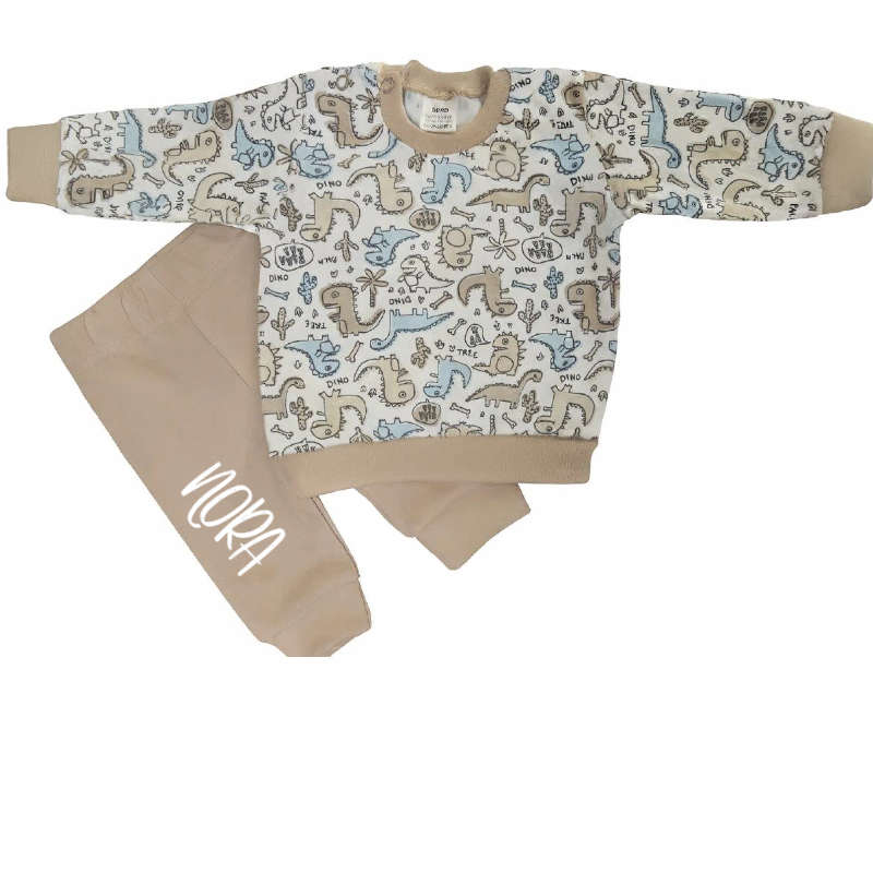 Hallo Baby Pyjama Dino met naam 2 Pyjama Dino met naam - Afbeelding 2