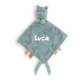 Jollein Gepersonaliseerd Speendoekje met Naam – Hippo Happy