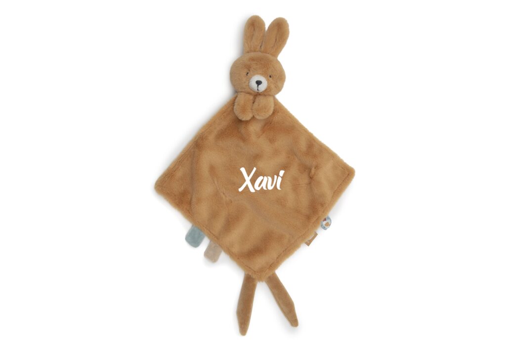 Jollein Gepersonaliseerd Speendoekje met Naam – Konijntje Bunny Luz | Baby Cadeau