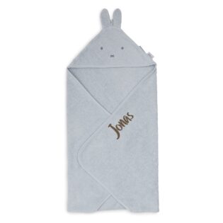 Jollein Gepersonaliseerde Baby Badcape met Naam – Cloudy Blue