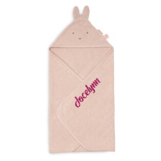 Jollein Gepersonaliseerde Badcape Baby met Naam – Silk Rose
