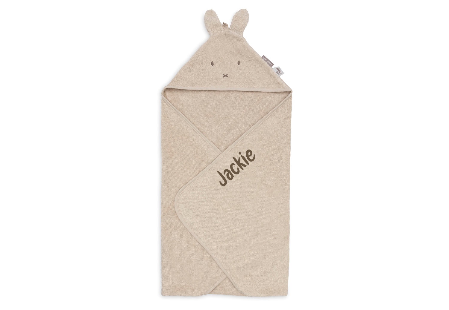 Hallo Baby Jollein Gepersonaliseerde Badcape Baby met Naam – Warm Sand 1 Jollein Gepersonaliseerde Badcape Baby met Naam – Warm Sand