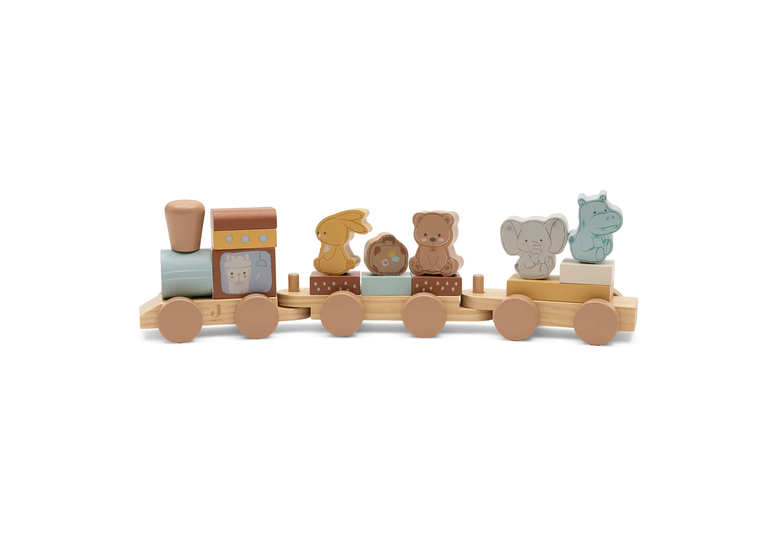 Hallo Baby Jollein Houten Trein met Naam & Geboortedatum - Gepersonaliseerd 4 Jollein Houten Trein met Naam & Geboortedatum - Gepersonaliseerd