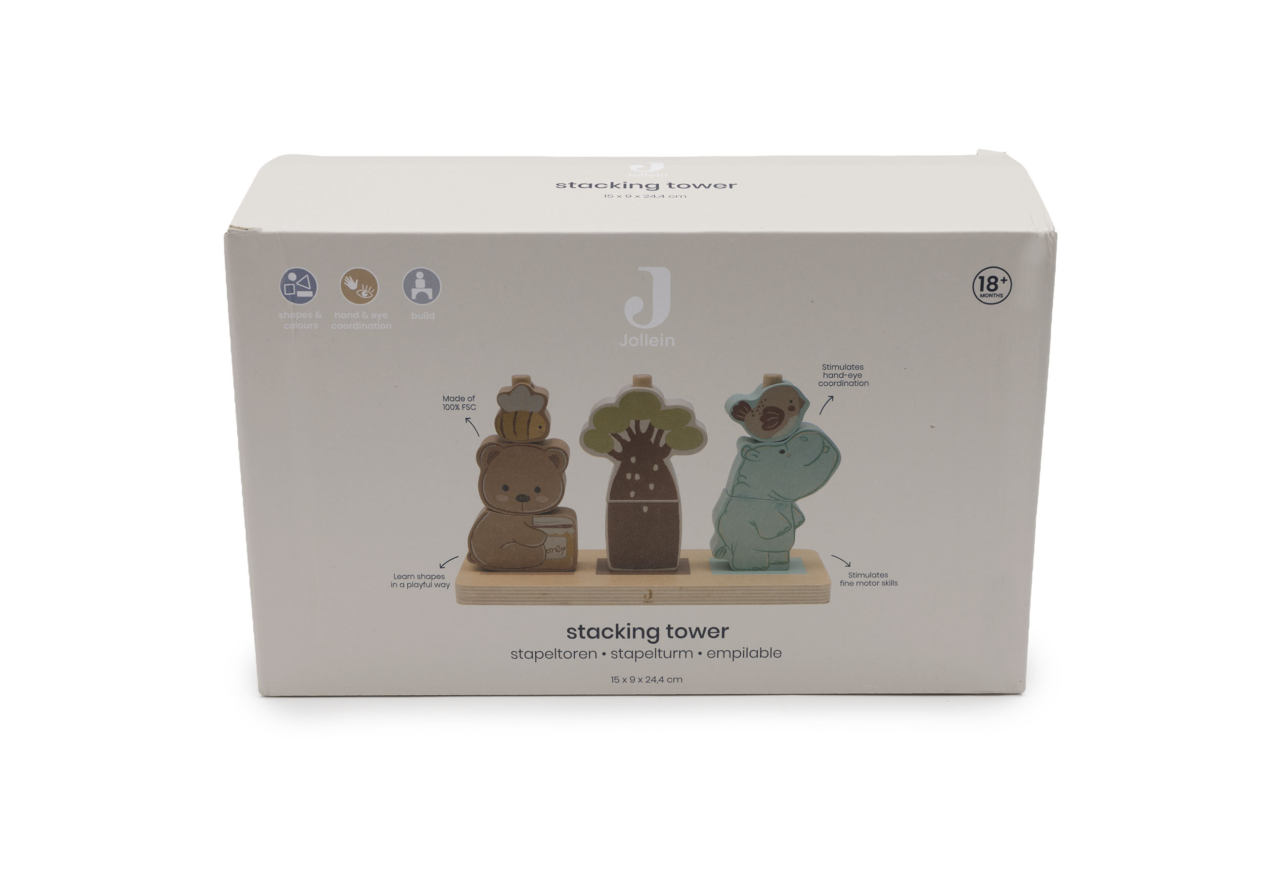 Hallo Baby Jollein Houten Stapeltoren Gepersonaliseerd | Houten Speelgoed Baby 6 Jollein Houten Stapeltoren Gepersonaliseerd | Houten Speelgoed Baby