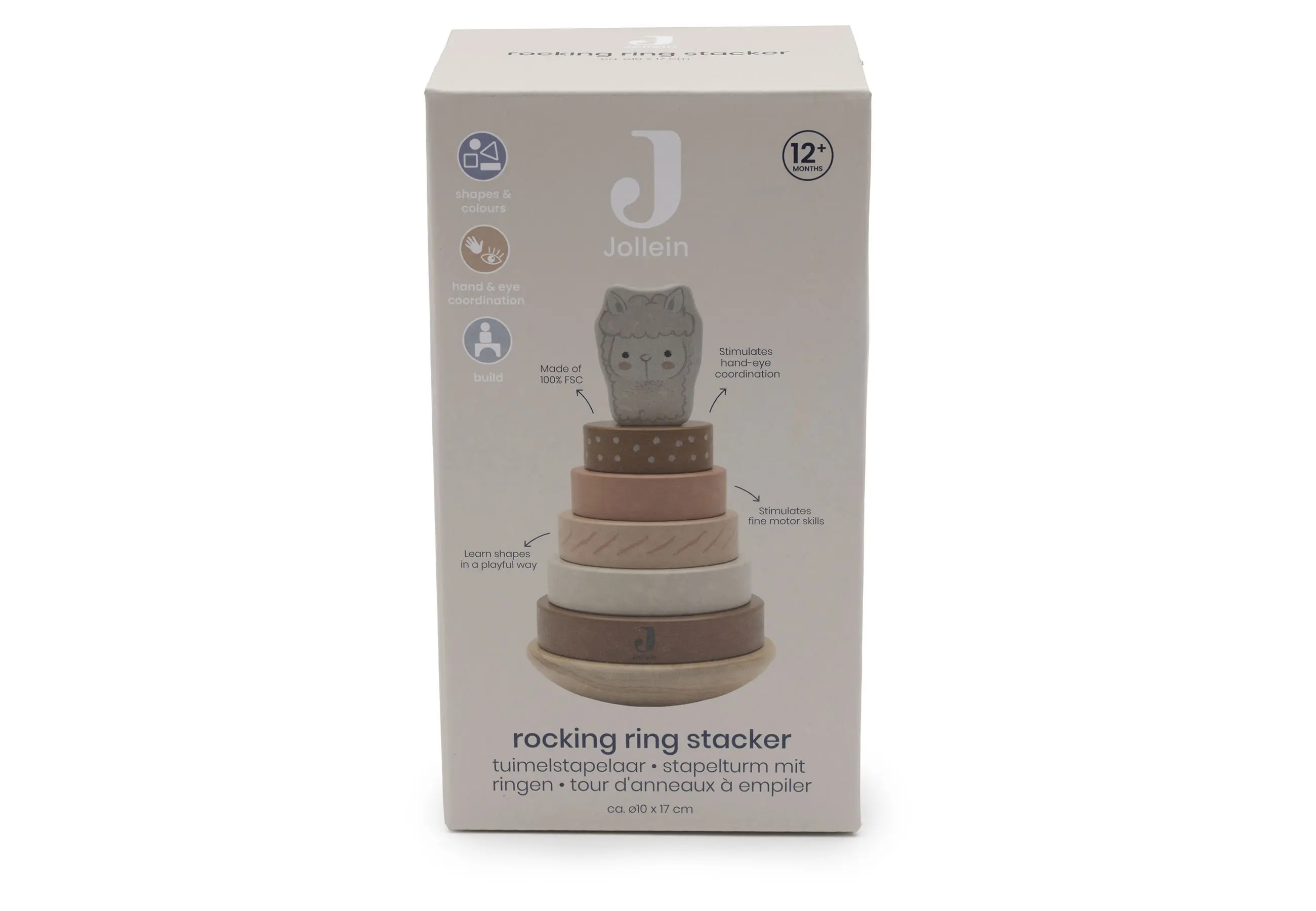 Hallo Baby Jollein Houten Stapelaar Alpaca Paco - Gepersonaliseerd met Naam & Geboortedatum 5 Jollein Houten Stapelaar Alpaca Paco - Gepersonaliseerd met Naam & Geboortedatum
