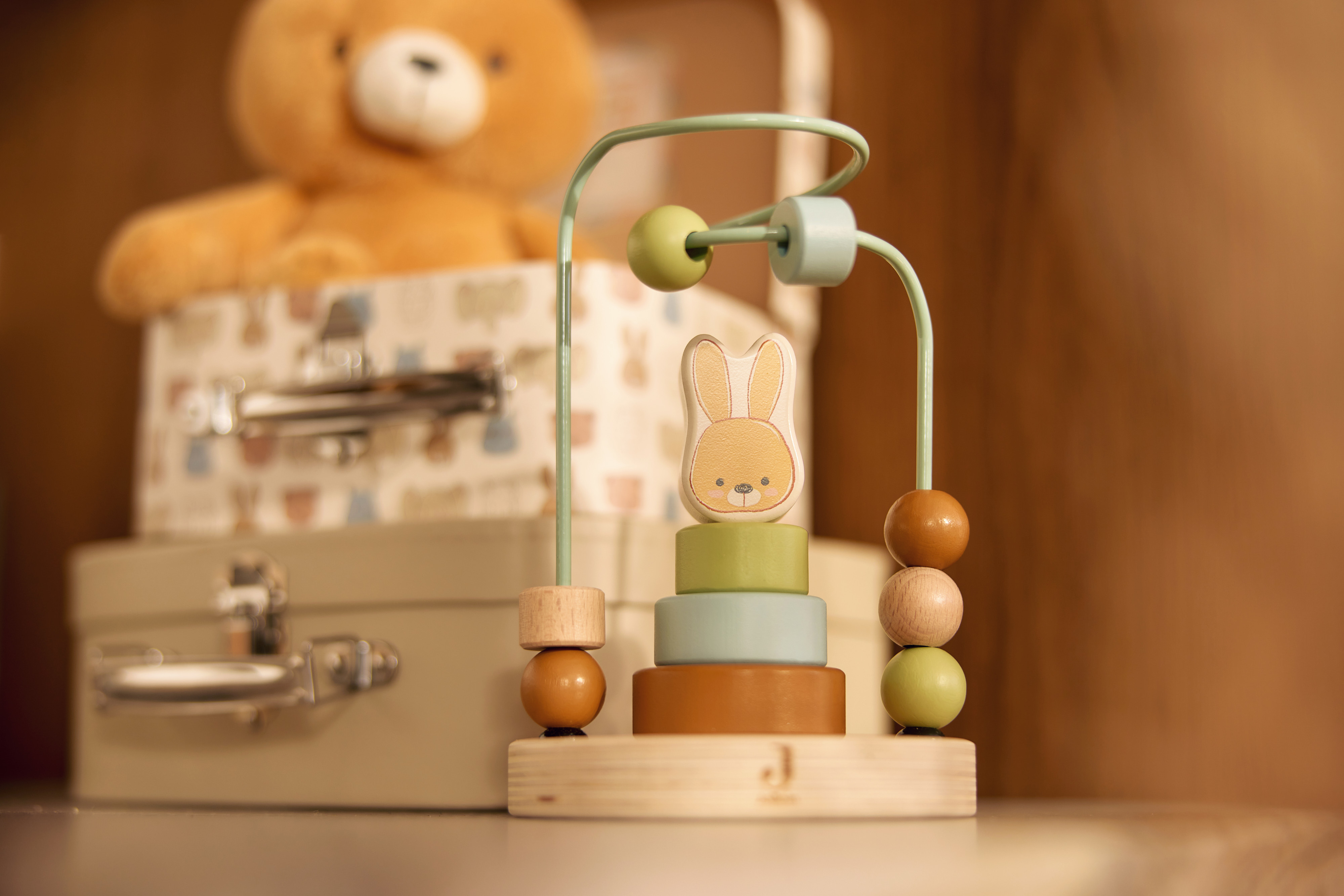 Hallo Baby Jollein Houten Spiraal Bunny Luz - Gepersonaliseerd met Naam en Geboortedatum 12 Jollein Houten Spiraal Bunny Luz - Gepersonaliseerd met Naam en Geboortedatum