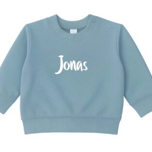Babysweater met Naam – Gepersonaliseerde Babytrui Ice blue