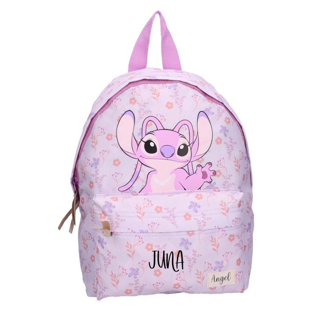 Stitch Rugzak Gepersonaliseerd - Angel Let Love Bloom Roze